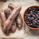 Venison breakfast sausage with wild blueberries