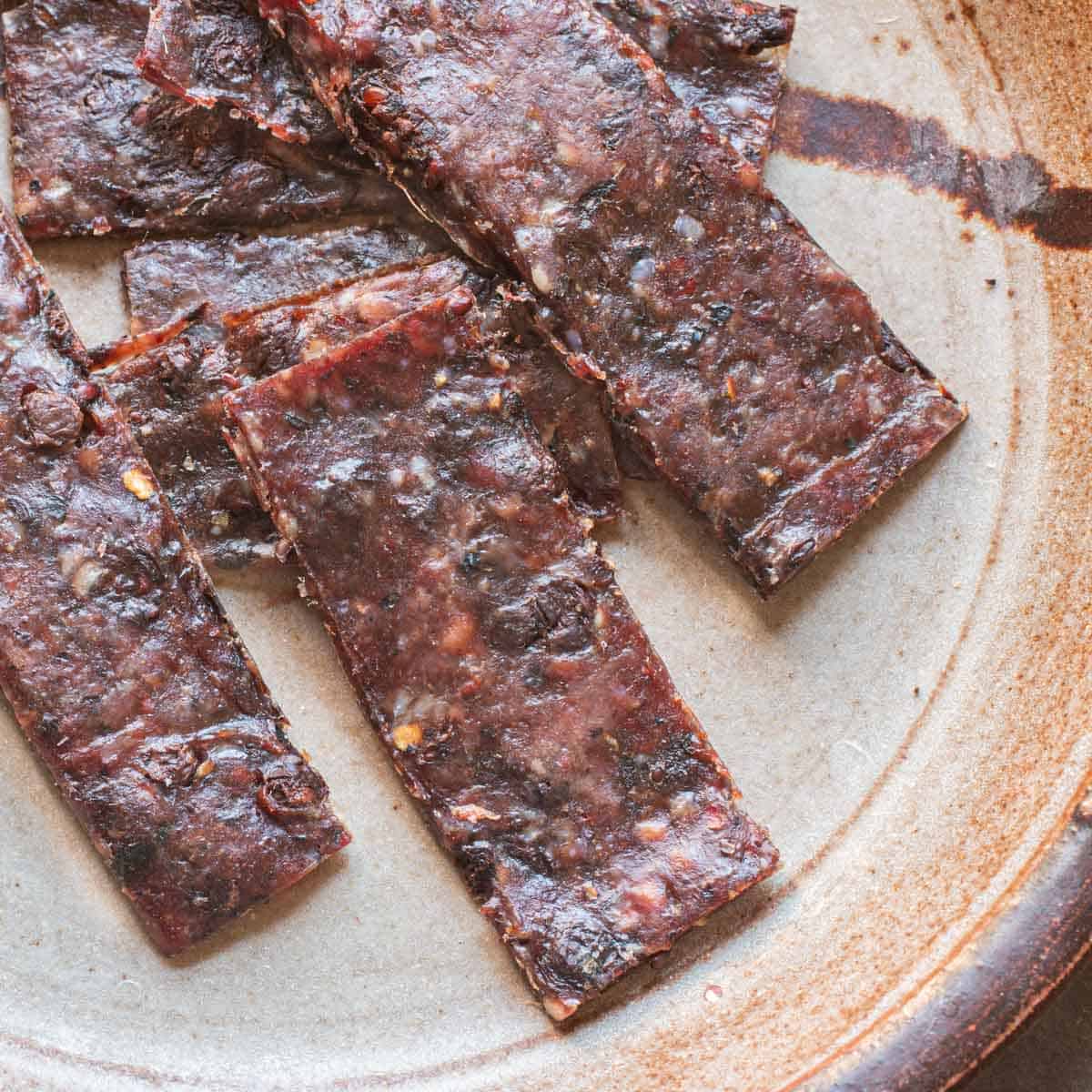 First batch of deer jerky in the new dehydrator, trying to copycat