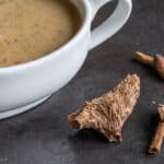 Candy cap mushroom creme anglaise