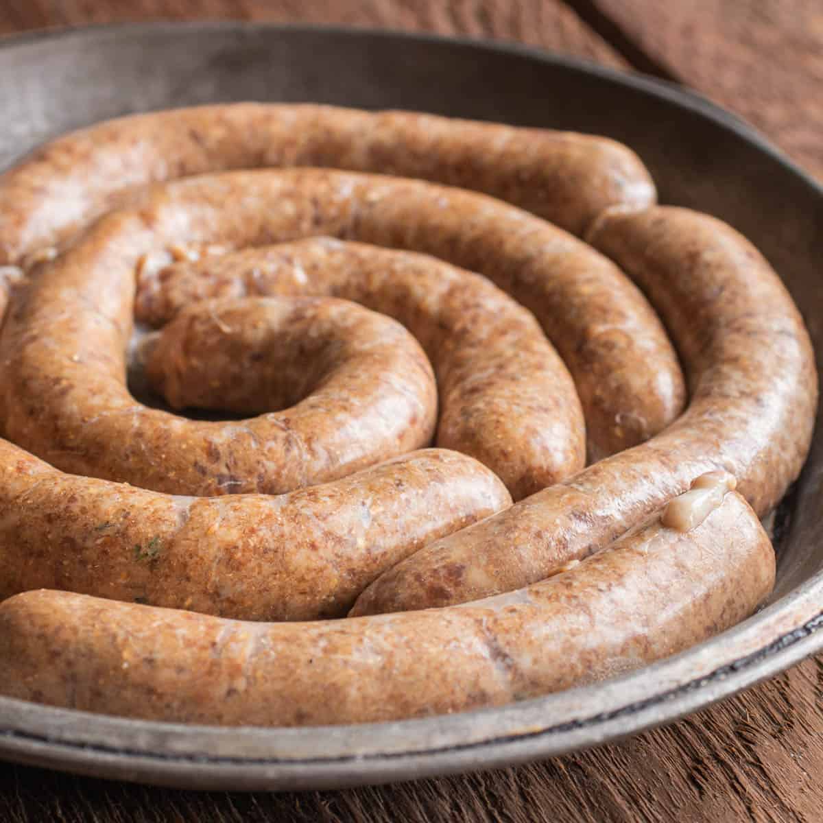 lamb and puffball mushroom brats,