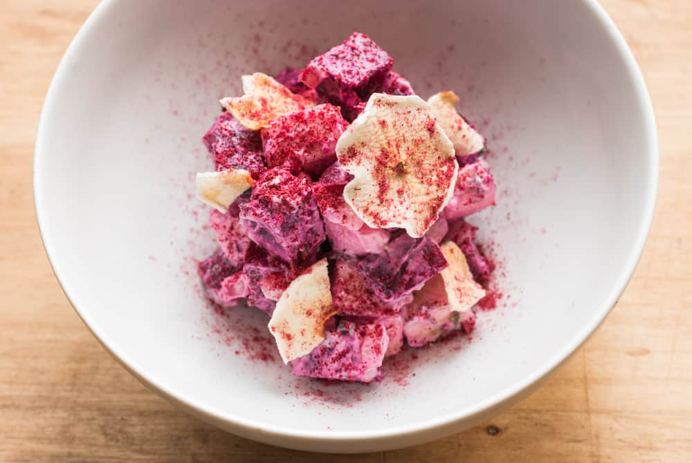 Roasted Beets and Apples With Yogurt and Angelica Leaves Recipe