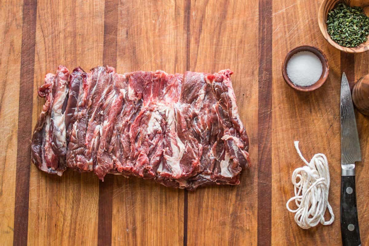 deboning and rolling a venison neck roast