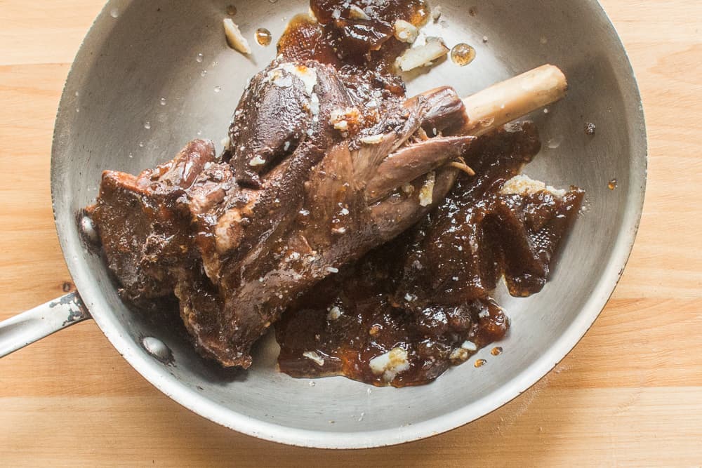 Smoked venison shank glazed with birch syrup recipe 