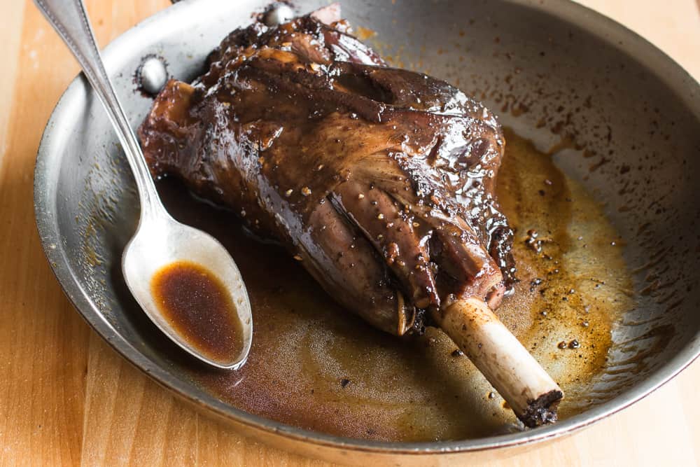 Smoked venison shank glazed with birch syrup recipe 