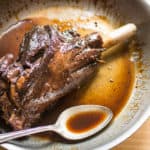 Smoked venison shank glazed with birch syrup recipe