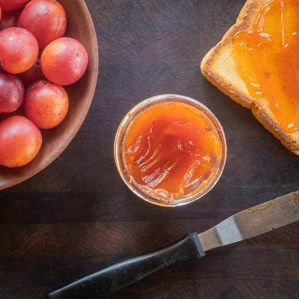 Wild Plum Jam in a jar 