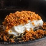 Skrei cod baked with wild lobster mushroom breadcrumbs