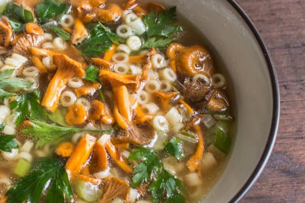 Yellowfoot chanterelle soup recipe