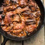 Braised rabbit with foraged mushroom sauce recipe