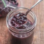 Wild blueberry sauce with sweetfern nutlets recipe