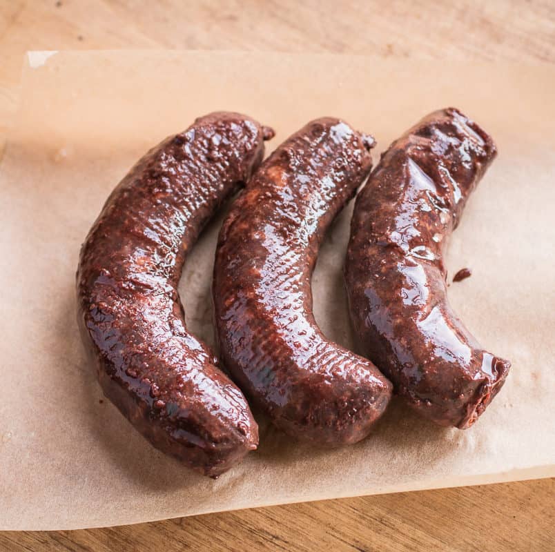 Sous vide lamb blood sausage