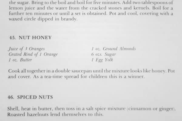 A recipe for Scottish nut honey 