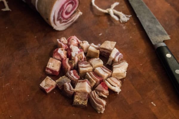 Aged venison pancetta recipe