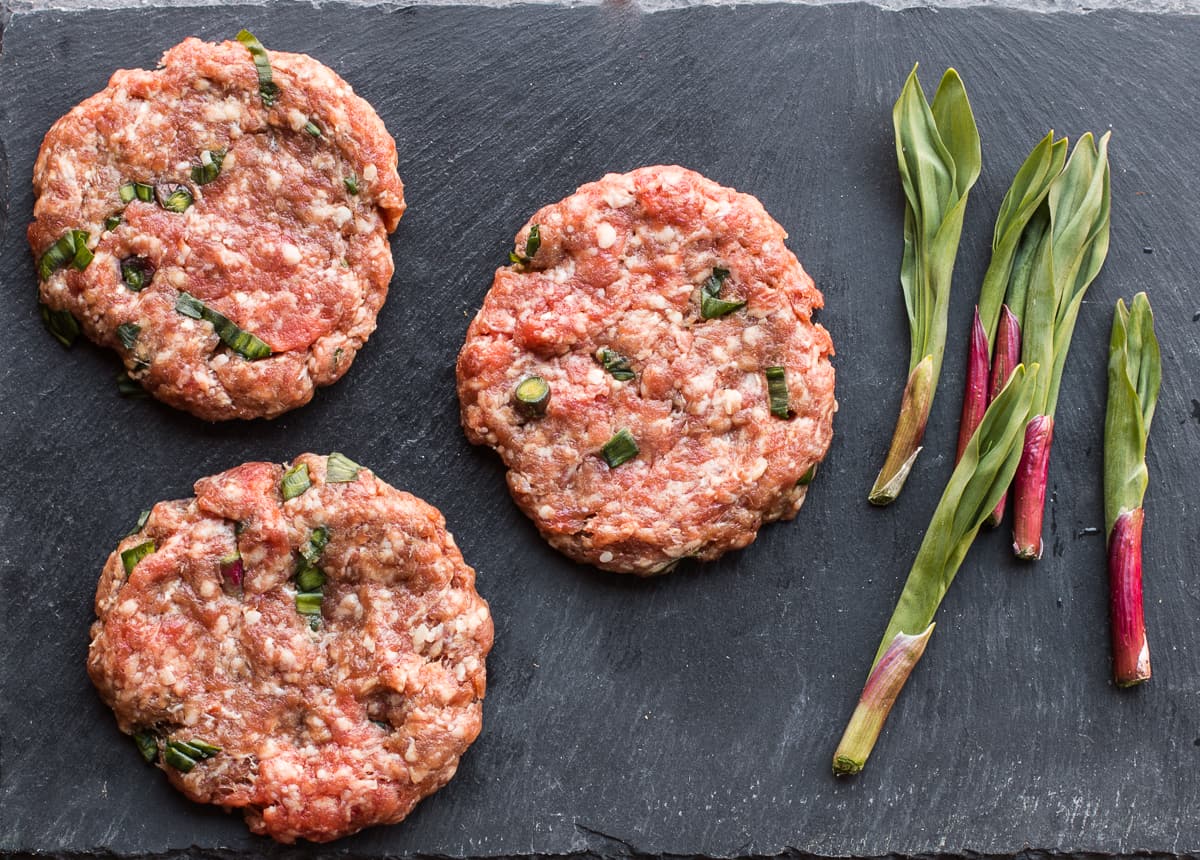 Ramp leaf burgers recipe