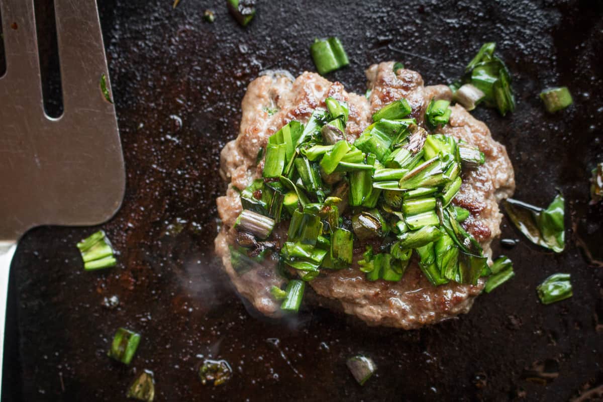 Ramp leaf burgers recipe