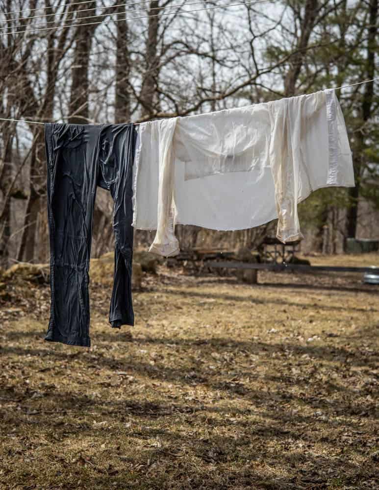 Clothes soaked in permethrin