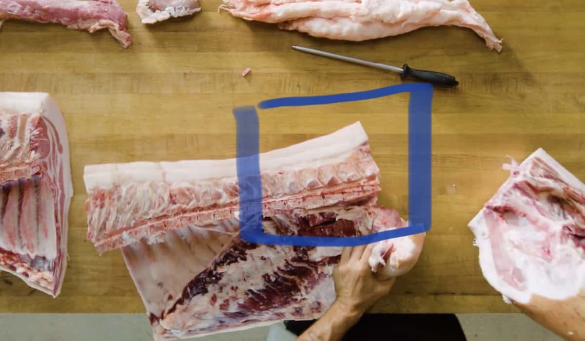 How to remove English bacon from a pork loin 