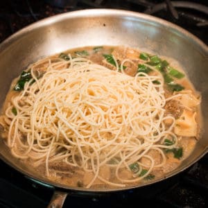 Morel mushroom and ramp spaghetti recipe