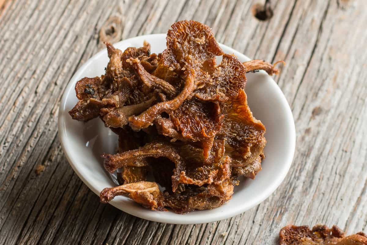 Baked crispy wild oyster mushrooms recipe