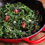 Sochan with venison bacon ramps and maple vinegar recipe