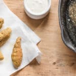 Cornmeal Fried Milkweed Pods Recipe with Ramp Ranch Dressing