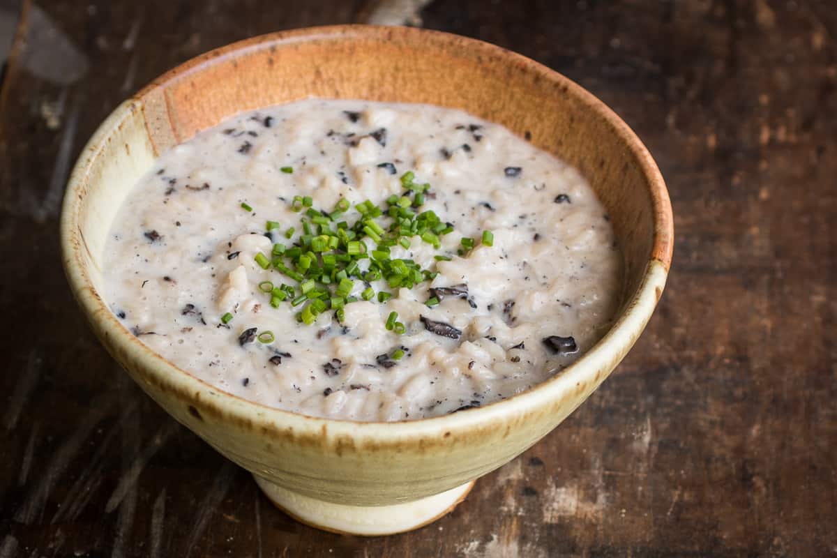 Meripilus or black staining polypore risotto recipe