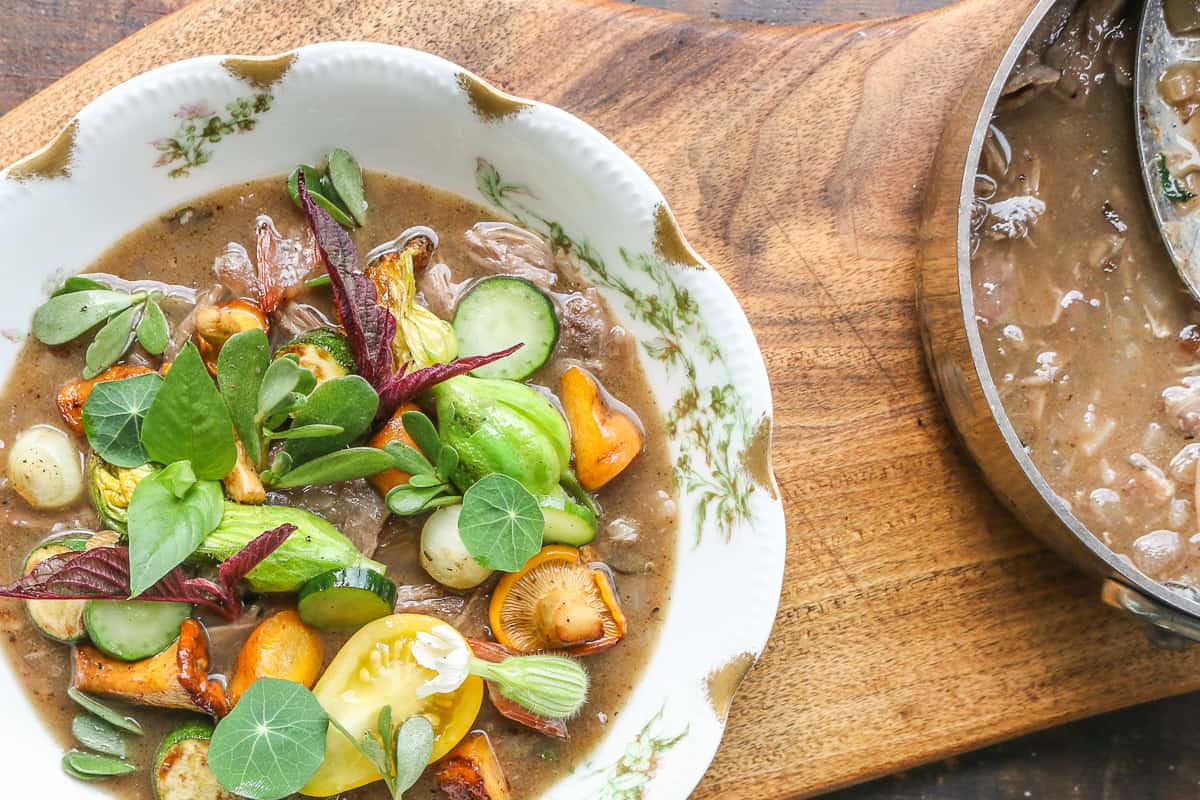 Woodchuck Stew With Garden Vegetables