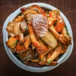 Fricasee of chanterelles, porcini, lobster mushrooms, and laccaria recipe