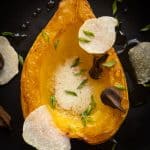 Squash with Truffled Maple Syrup, Honey Truffles and Butternuts