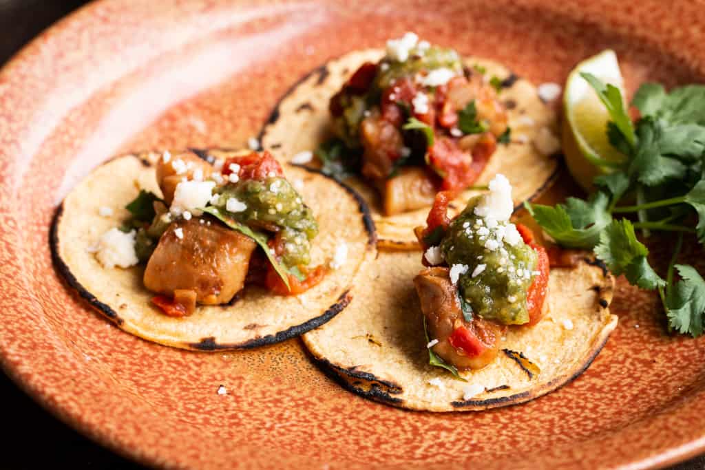 Shrimp of the woods or wild mushroom tacos recipe (1)