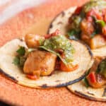 Wild mushroom tacos recipe made with shrimp of the woods mushrooms
