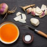 Raw turnips with acorn oil recipe