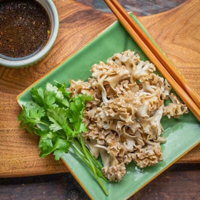 Steamed cauliflower mushrooms with ponzu recipe