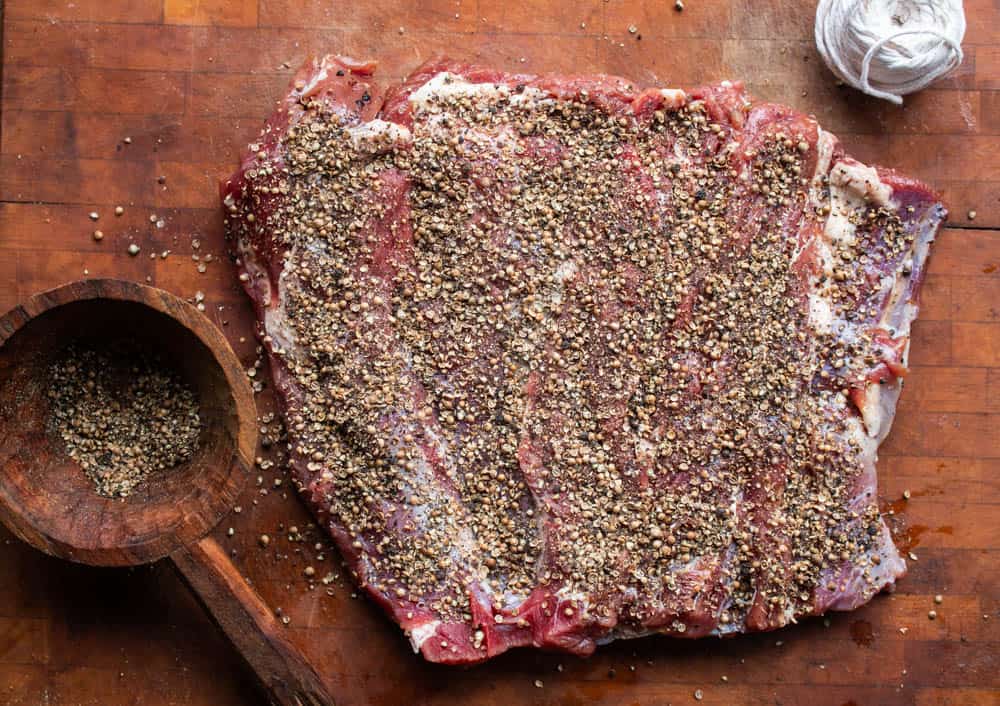 Smoked venison or deer neck pastrami recipe