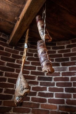hanging lamb prosciutto and pancetta 