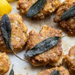 Lamb brain recipe fritters with lemon and sage