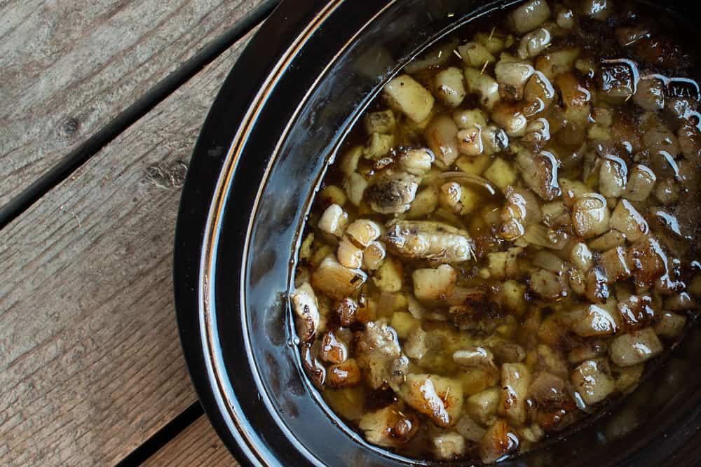 Rendering venison fat in a crock pot