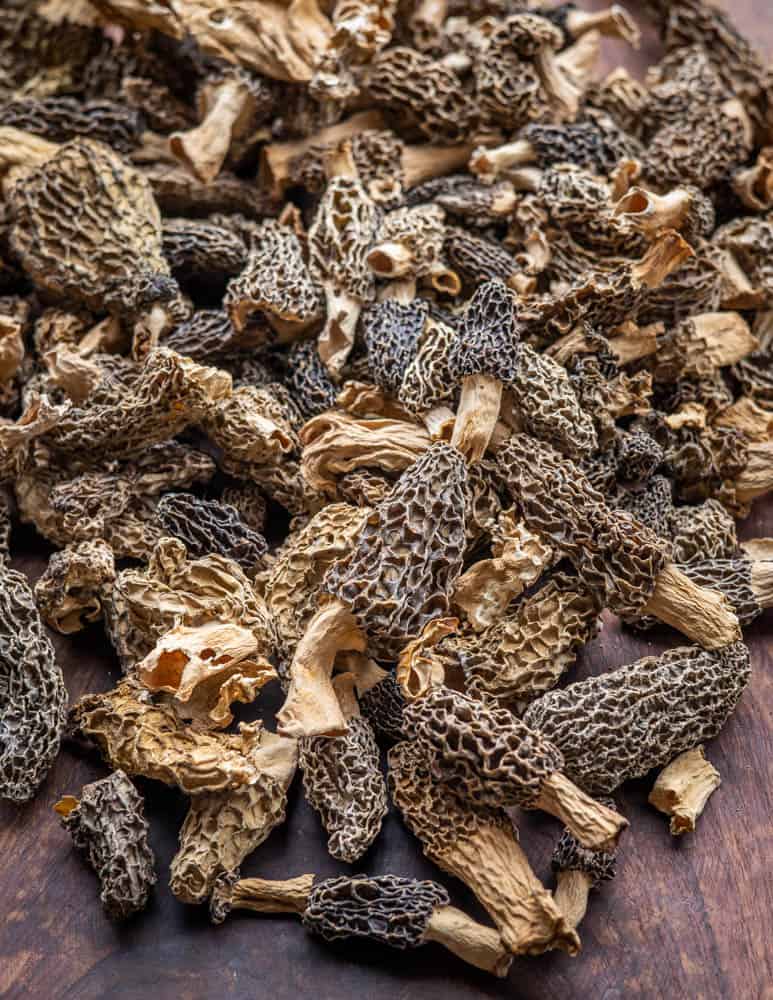 Dried morel mushrooms from Minnesota