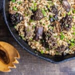 Dried morel and venison rice