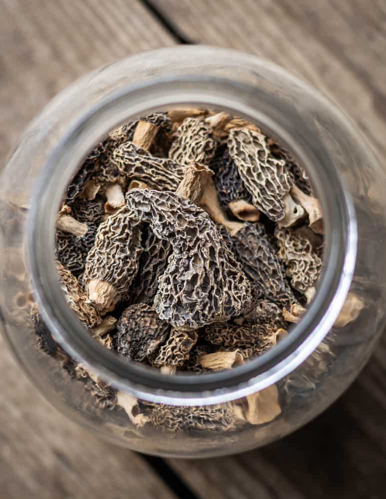 Dried morel mushrooms