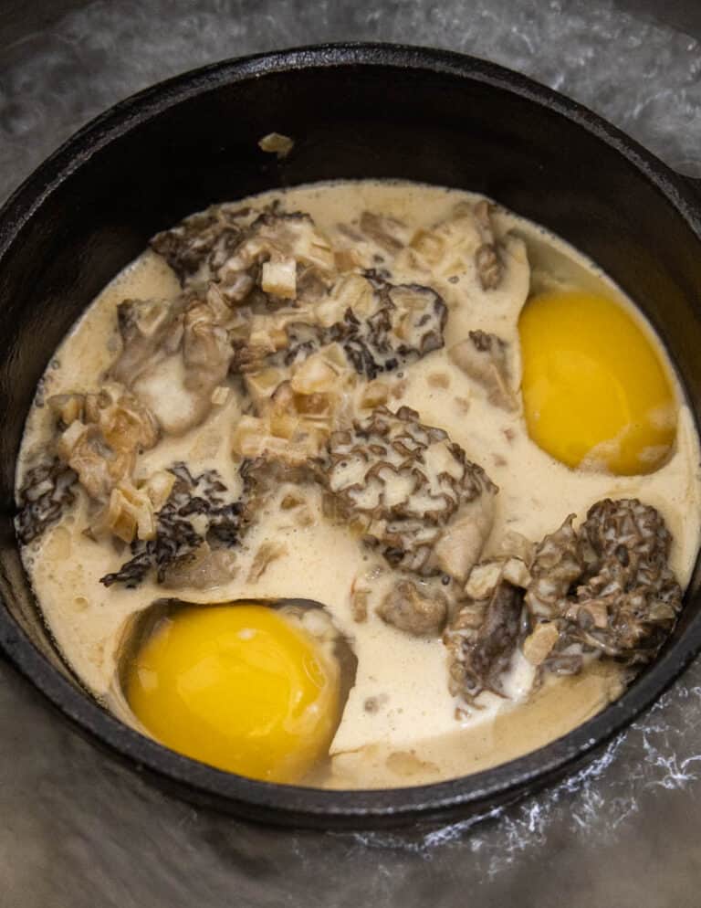 Eggs de Gaulle with Morels and Shrimp Forager Chef