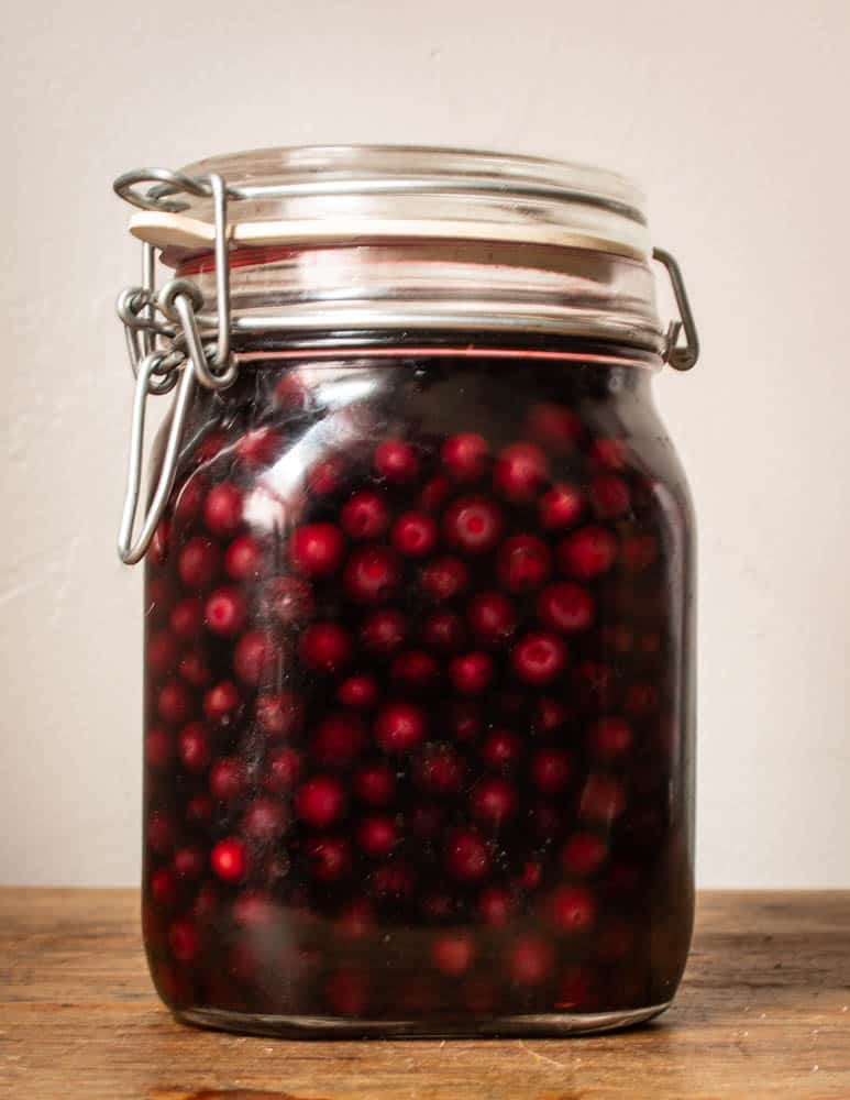 Wild cherry infused whiskey