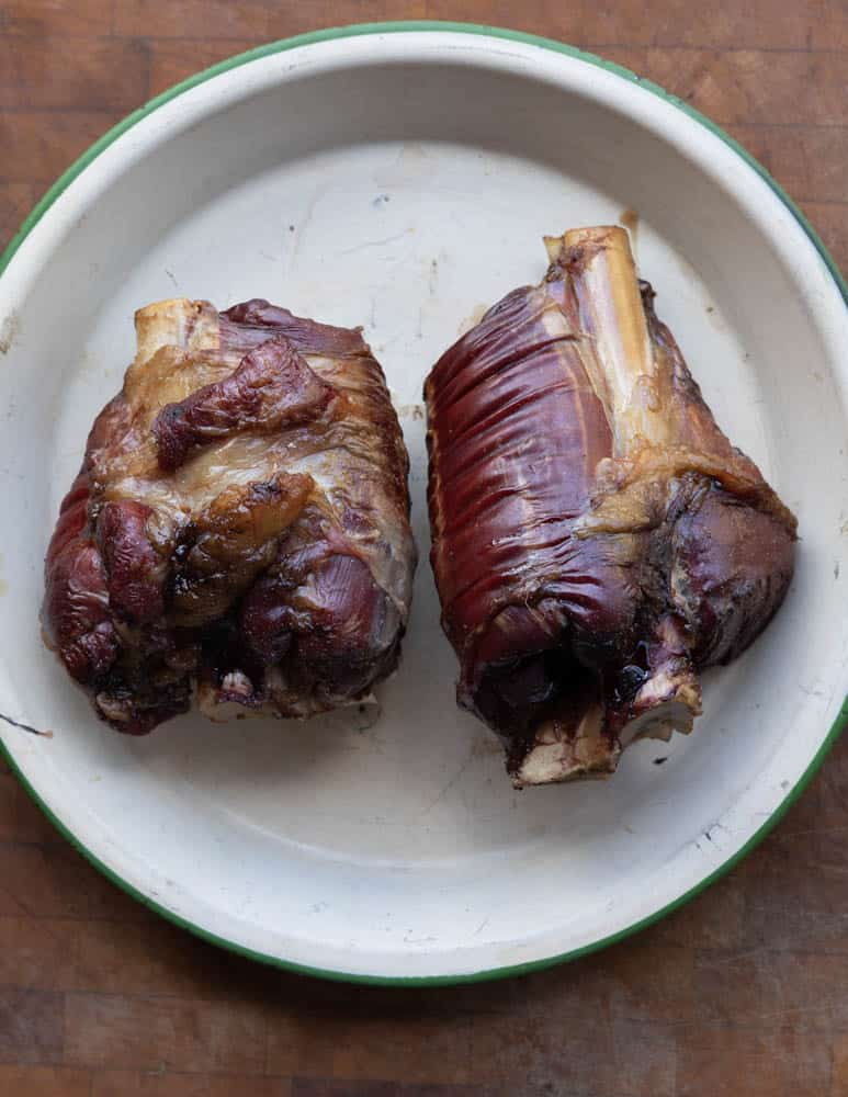 Smoked venison shanks osso bucco