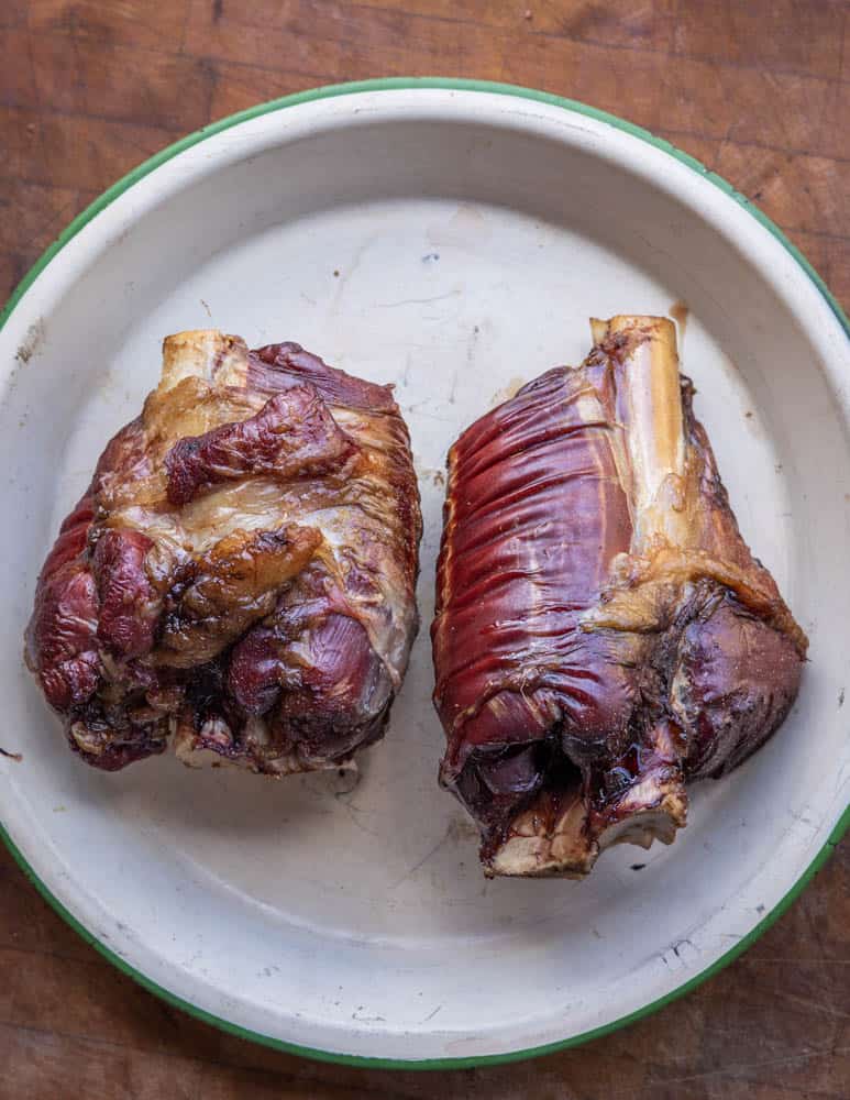 Smoked venison shanks osso bucco