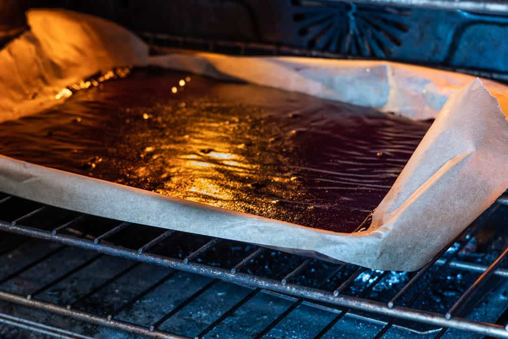 Drying Wild Blueberry Maple Leather