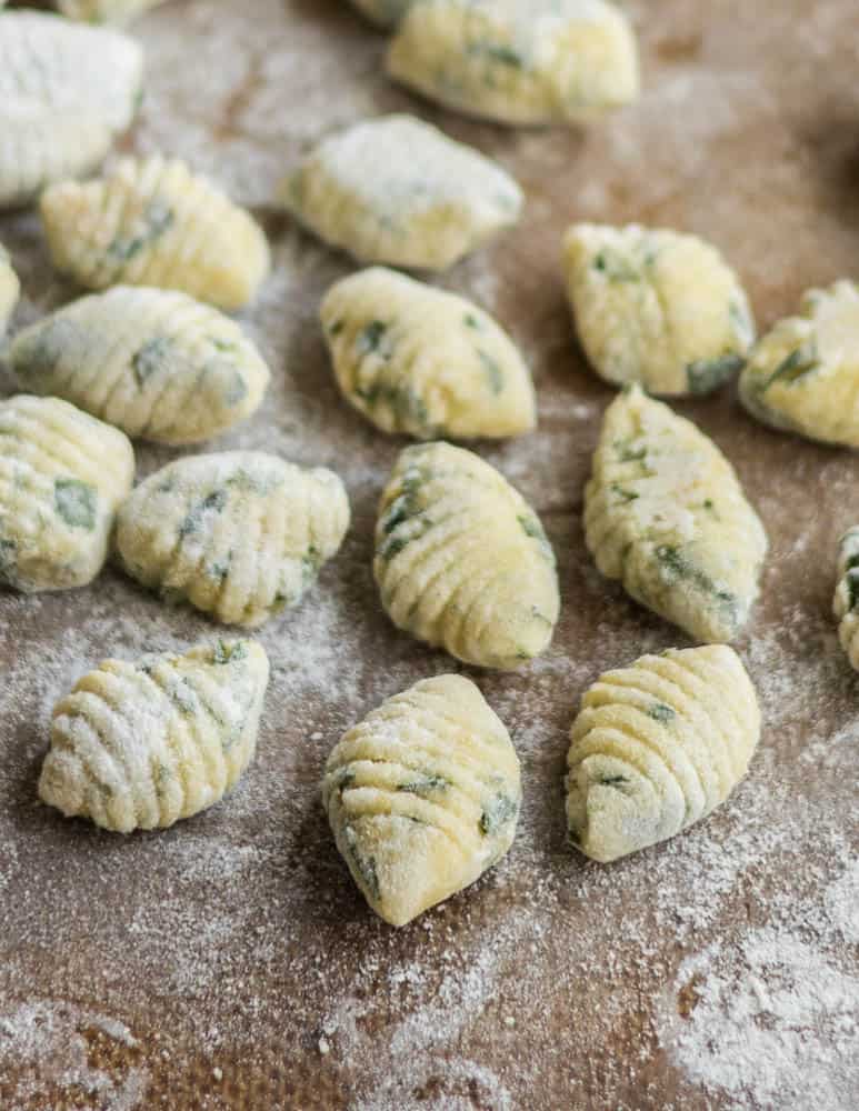 Gnocchi with herb sauce recipe