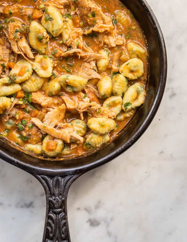 Rabbit ragu with wild herb gnocchi 