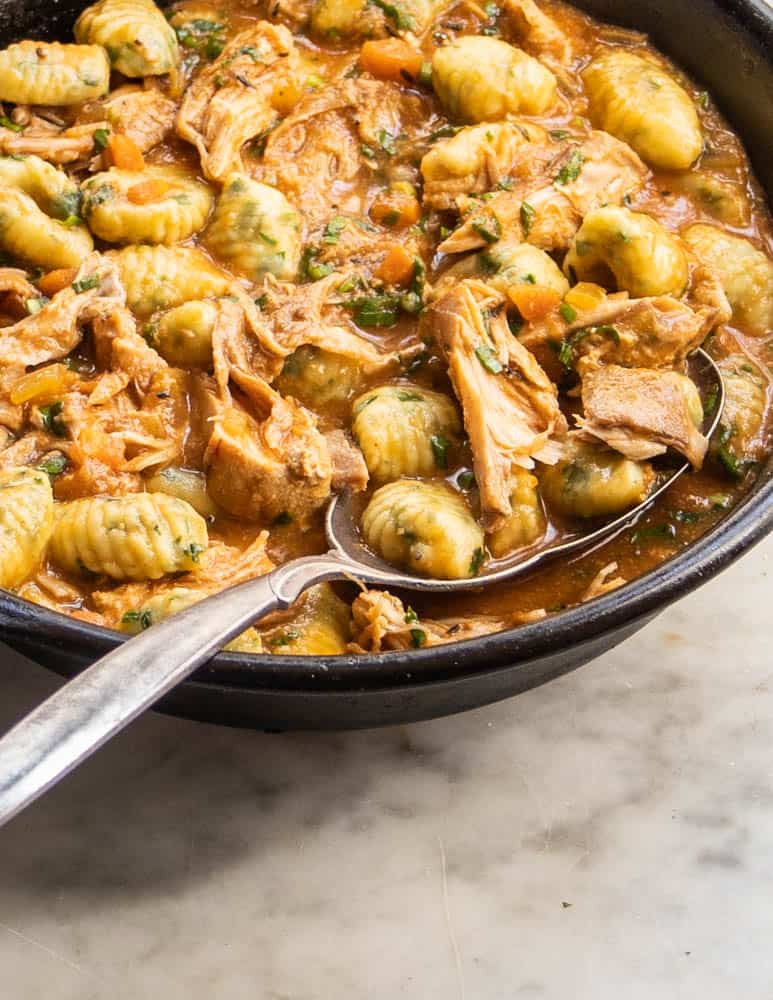 Rabbit ragu with wild herb gnocchi 