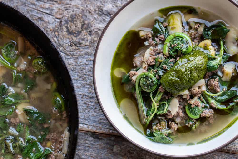 vegetable soup in a bowl 