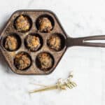 Baked morels with garlic herb butter and breadcrumbs recipe